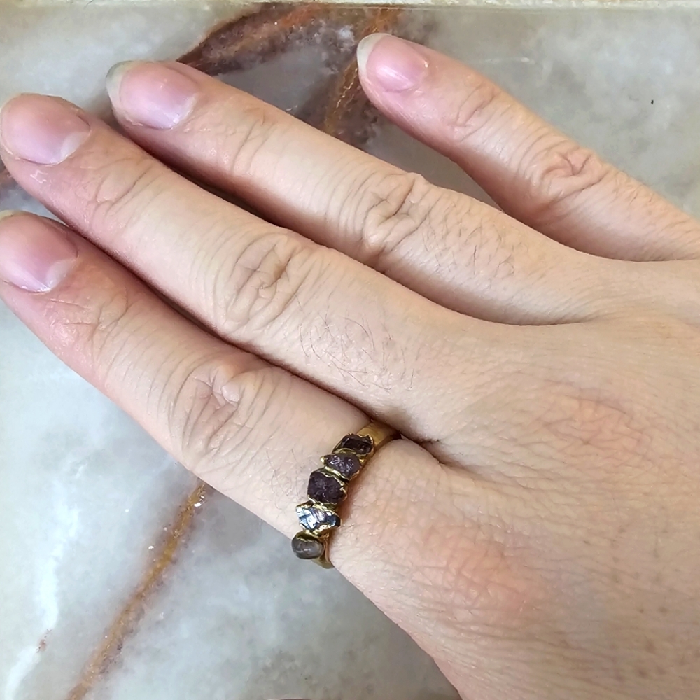 Dani Barbe Raw Ruby Ring Size 8